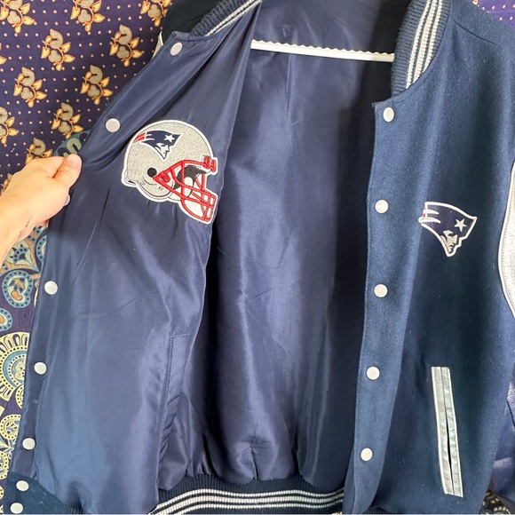 New England Patriots wool & leather bomber jacket - Picture 6 of 15